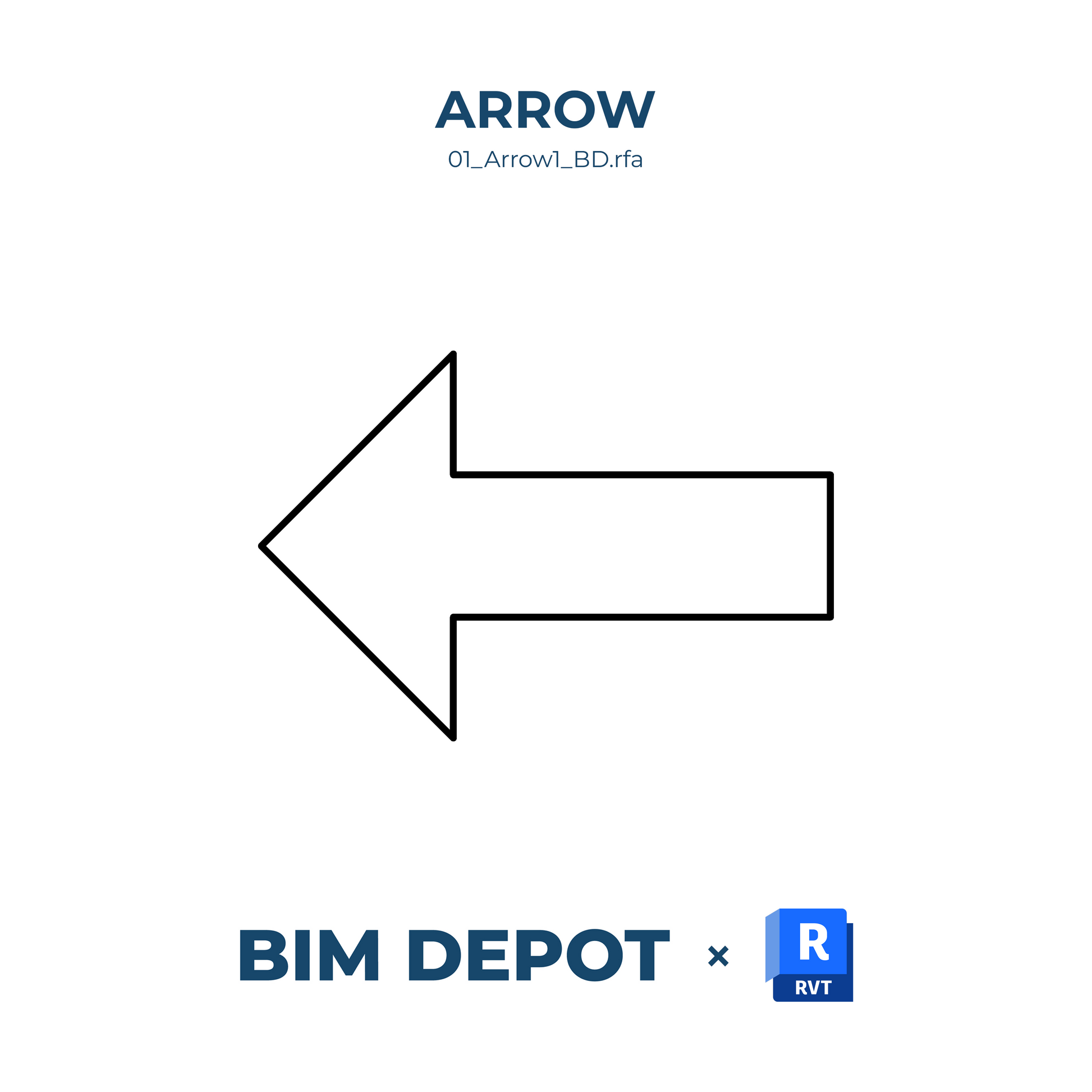 Arrow, Type 1 - Revit Detail Component Family