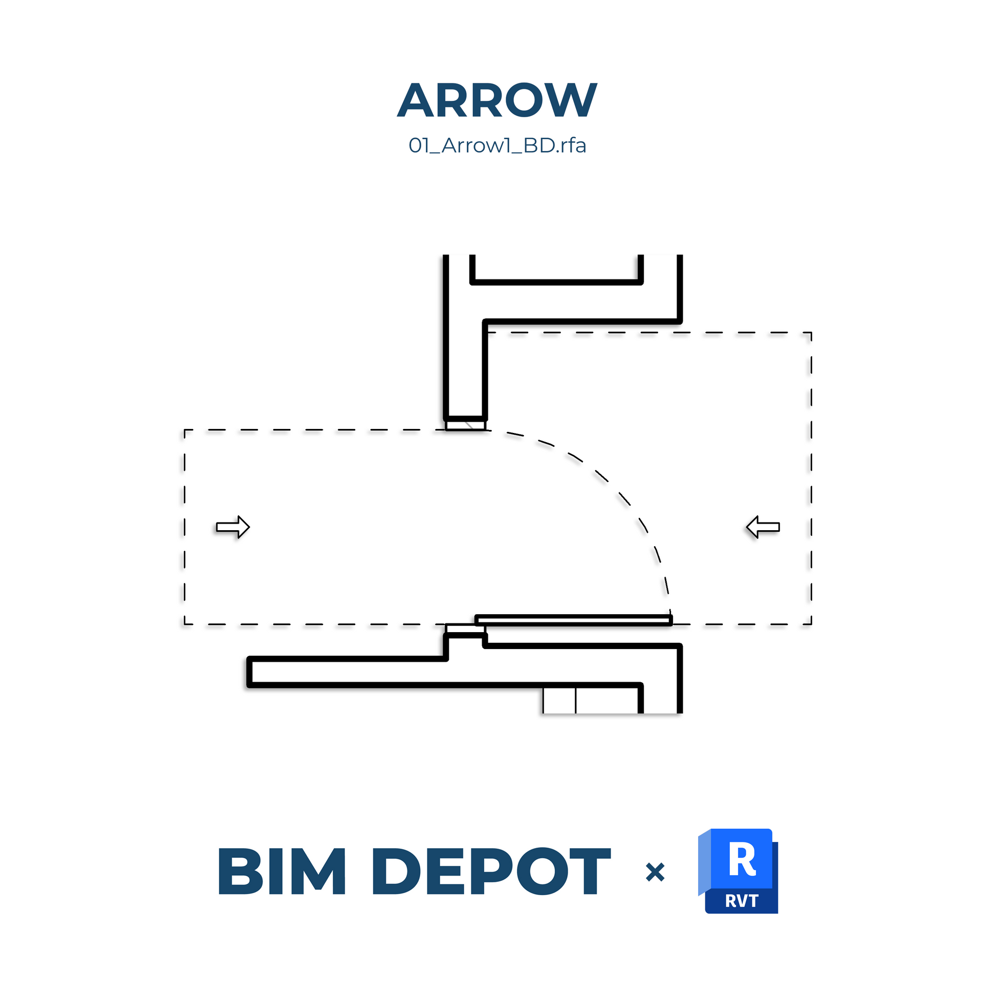 Arrow, Type 1 - Revit Detail Component Family