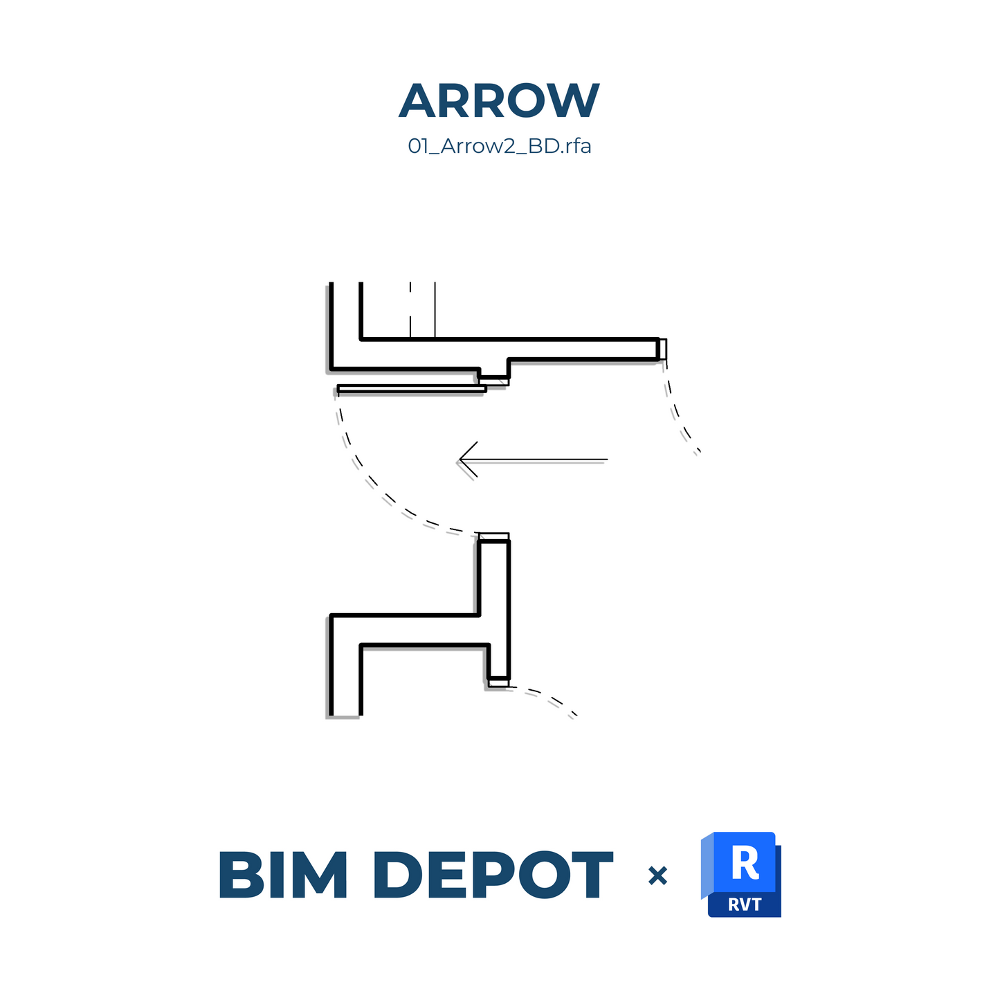 Arrow, Type 2 - Revit Detail Component Family