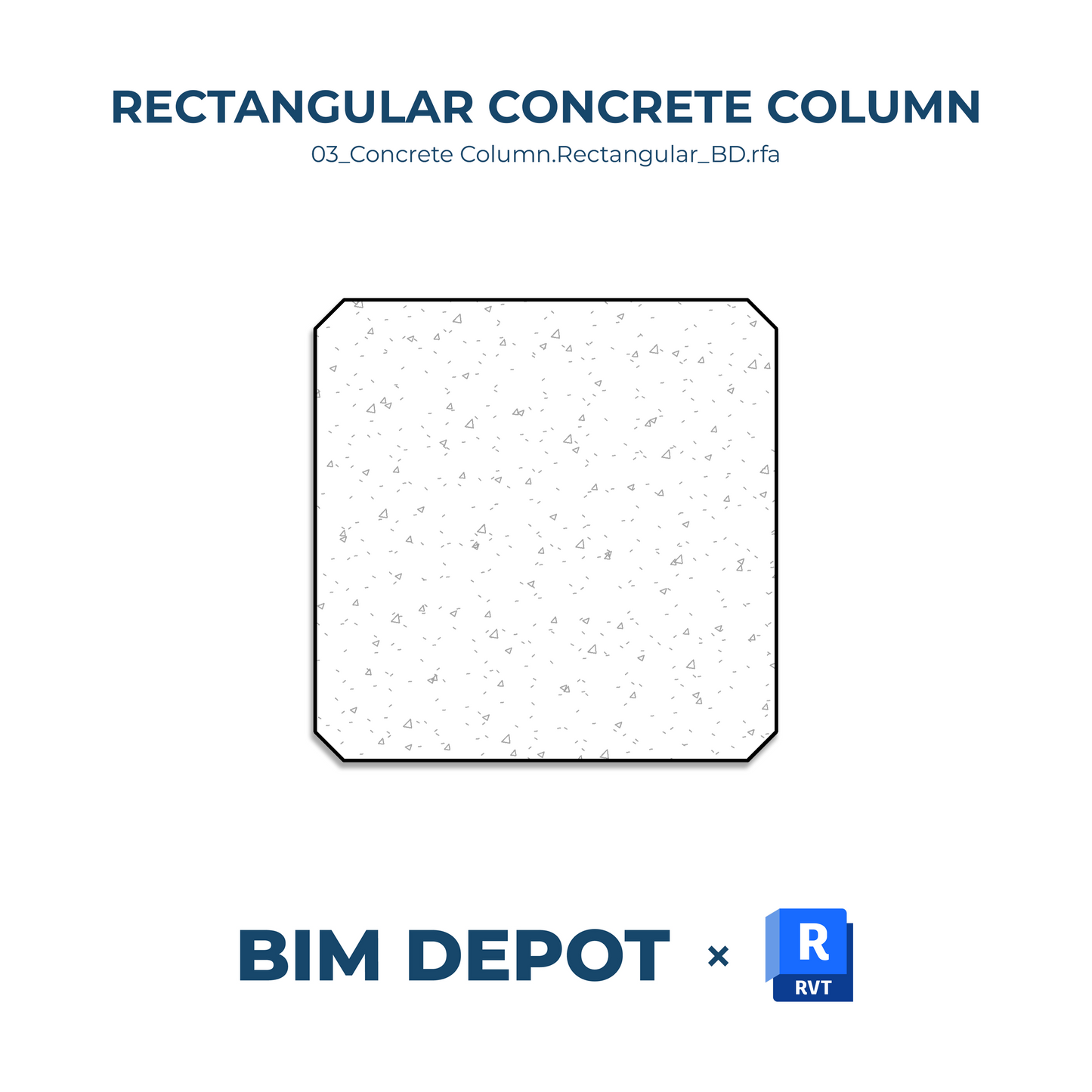 Rectangular Concrete Column - Revit Detail Component Family