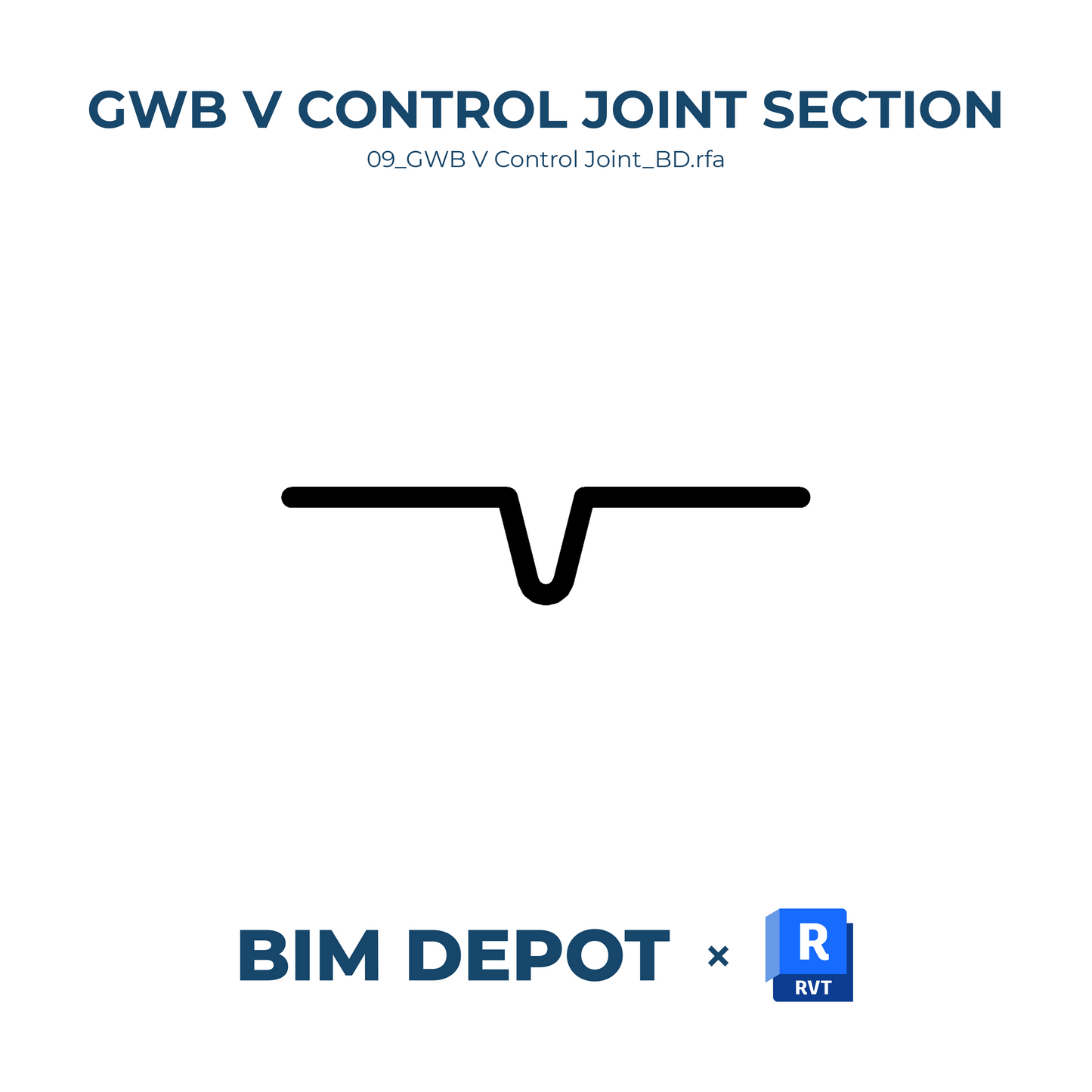 GWB V Control Joint - Revit Detail Component Family