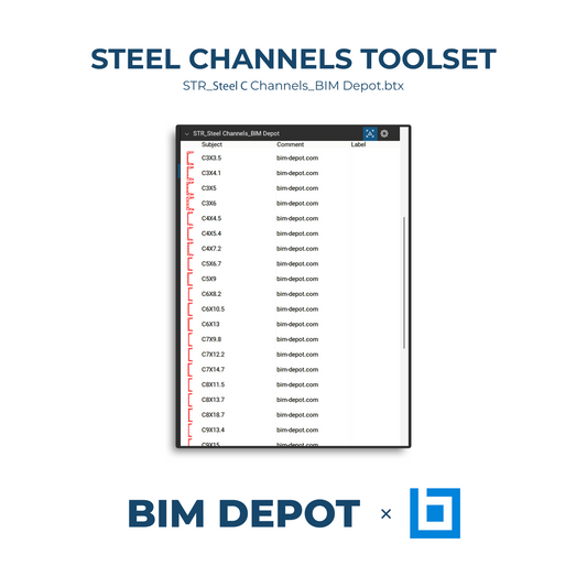 Bluebeam Toolset - Steel C-Channel