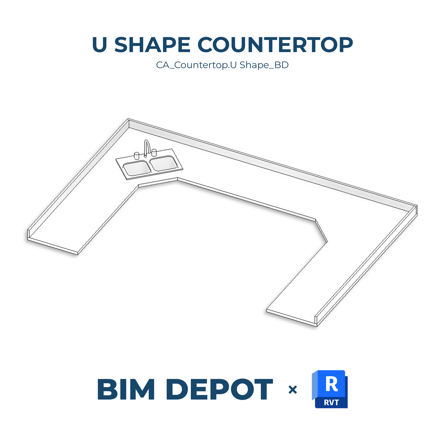 U-Shape Countertop - Revit Casework Family