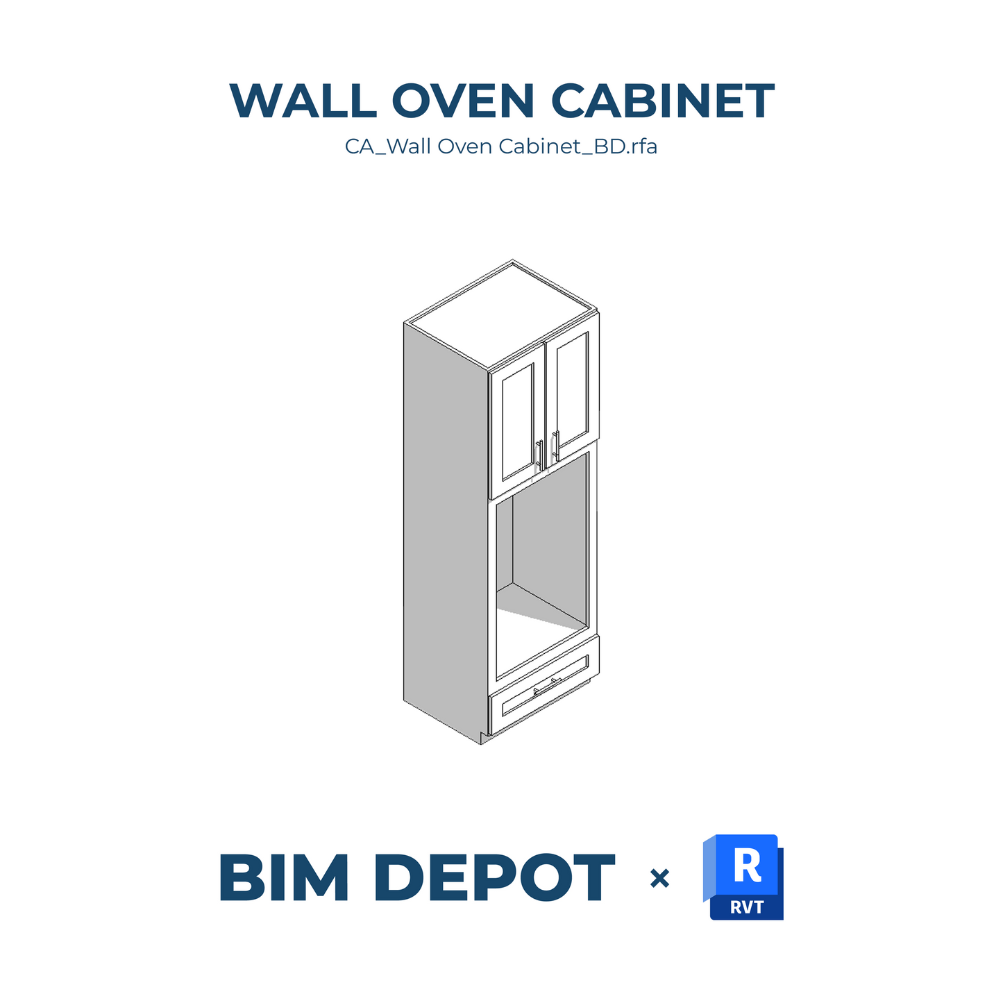 Full Height Wall Oven Cabinet - Revit Casework Family