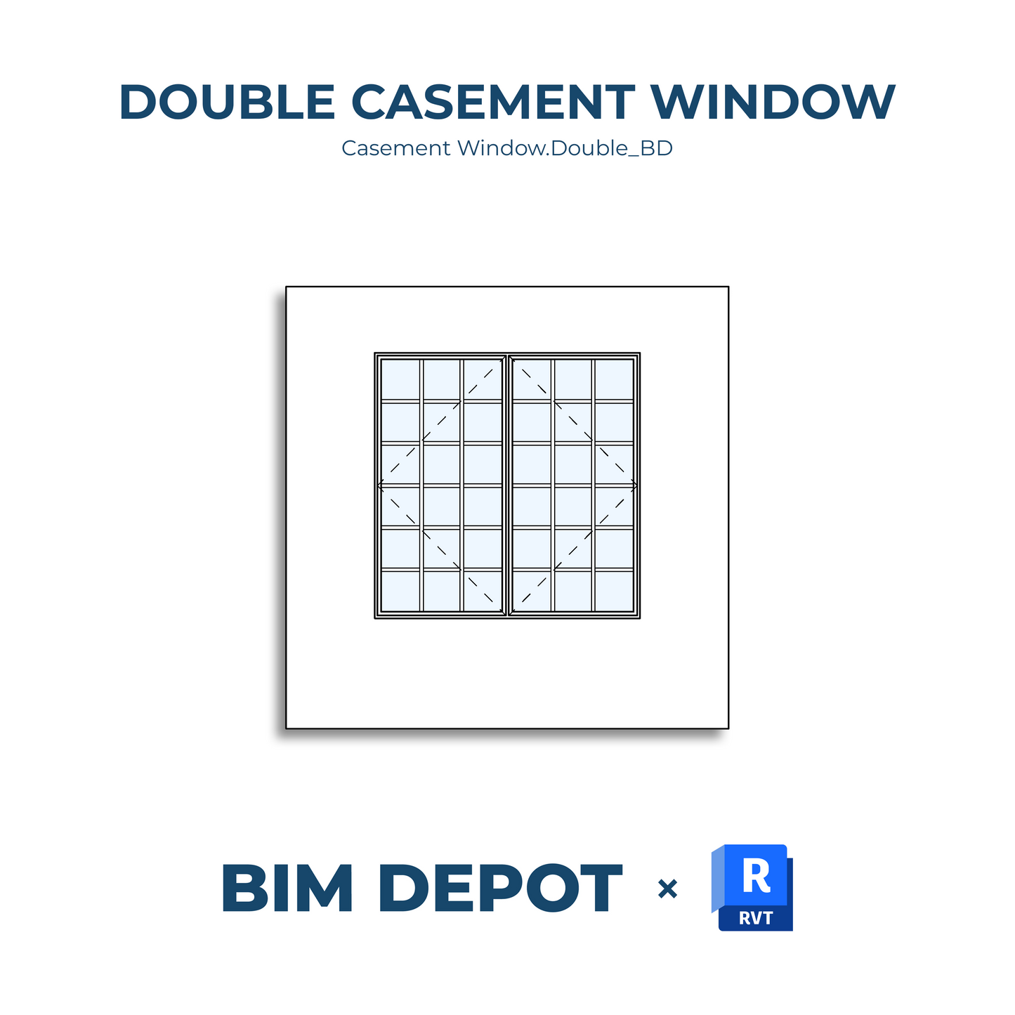 Double Casement Window - Revit Window Family