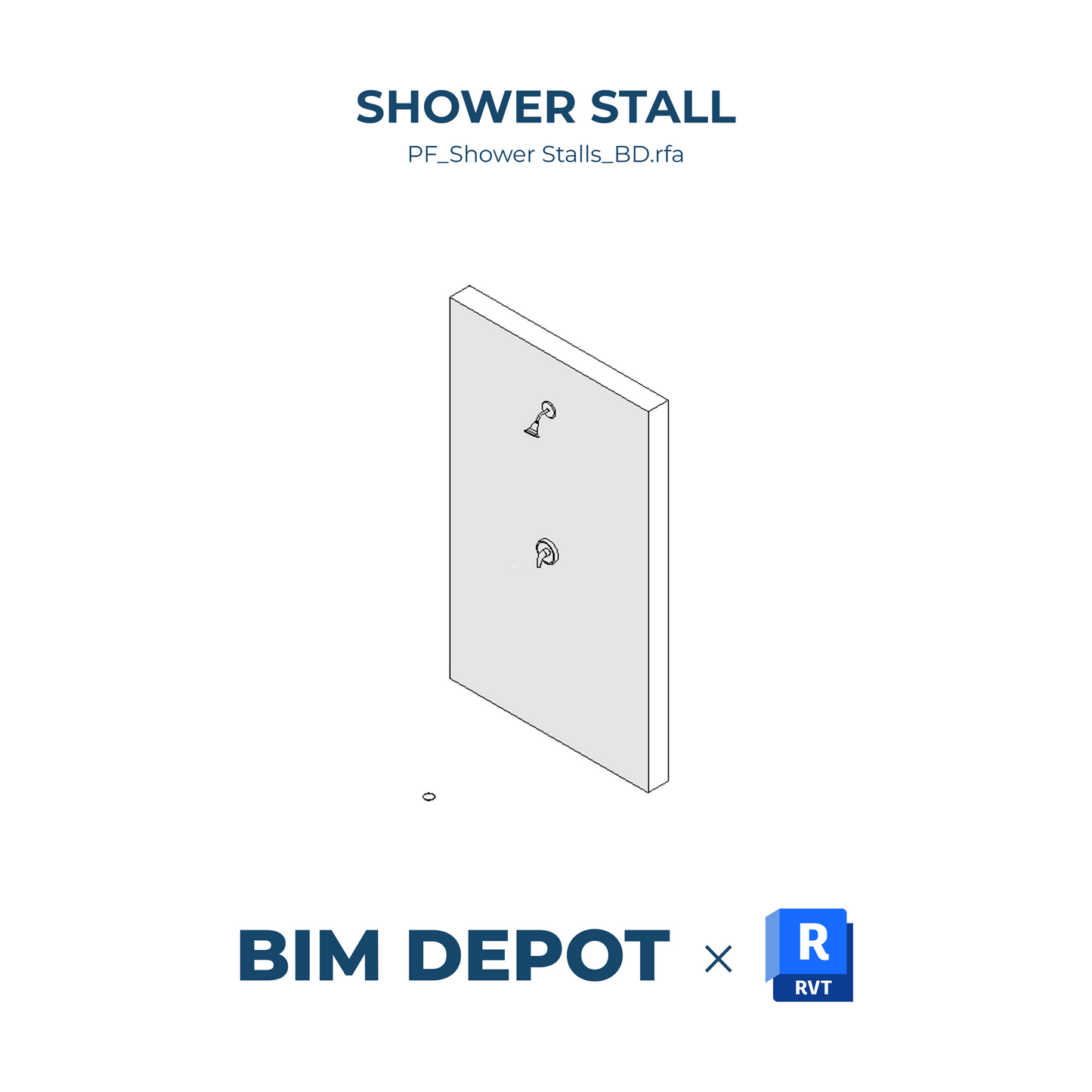 Shower Stall - Revit Plumbing Fixture Family