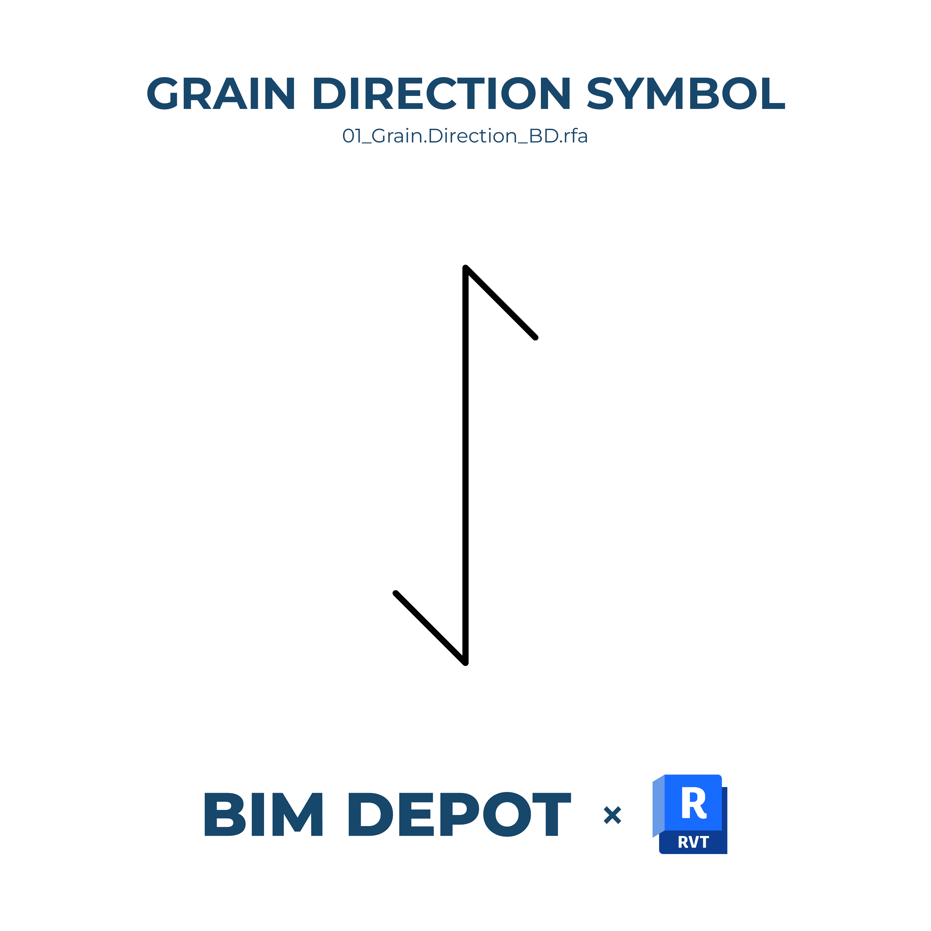 Direction Drawing Material Grain Direction Symbol - Revit Detail Component Family – BIM Depot