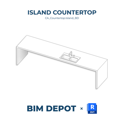 Island Countertop - Revit Casework Family