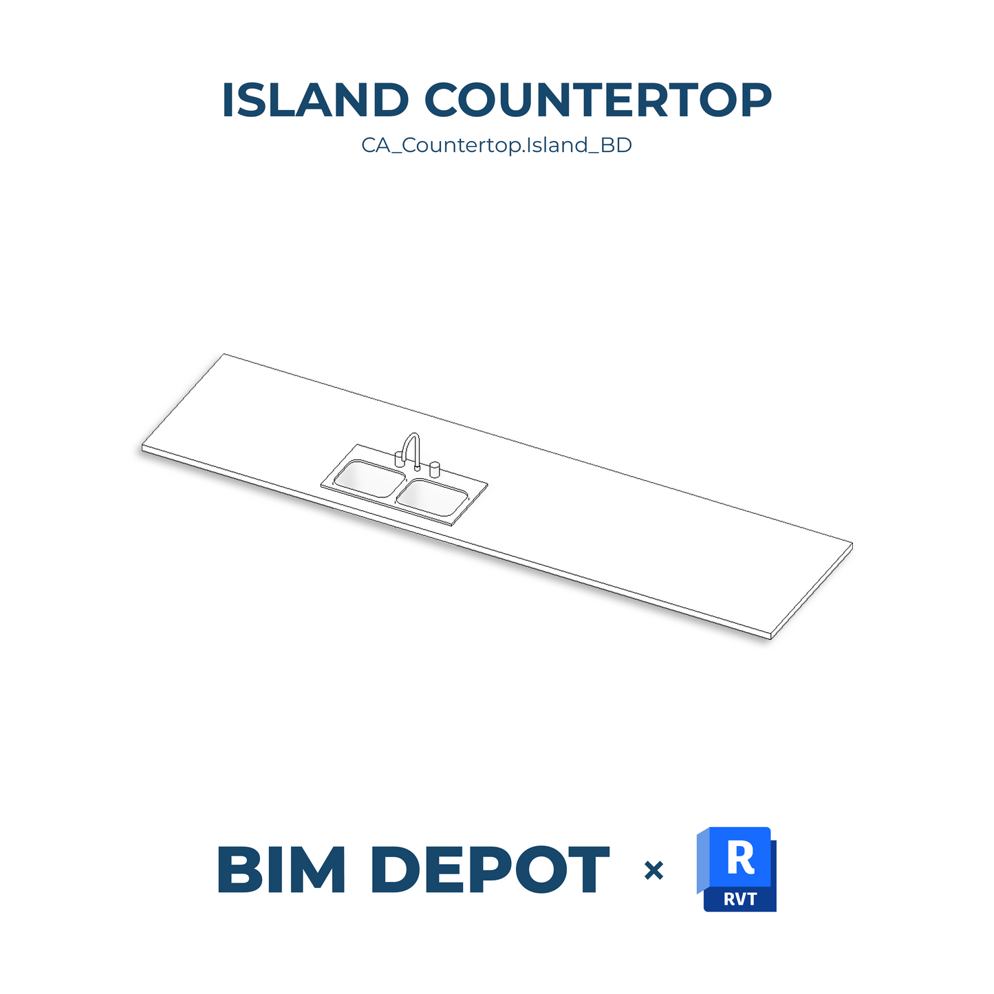 Island Countertop - Revit Casework Family