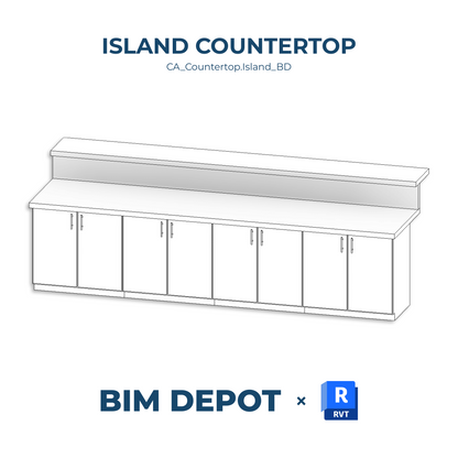 Island Countertop - Revit Casework Family