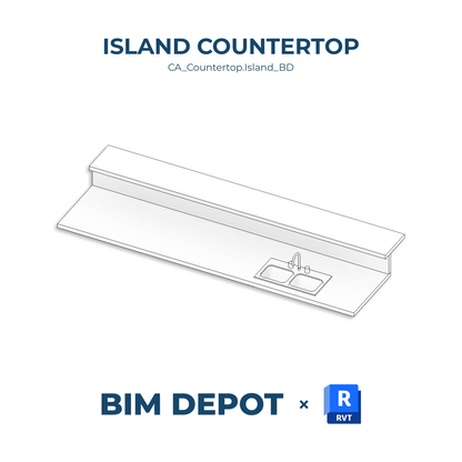 Island Countertop - Revit Casework Family