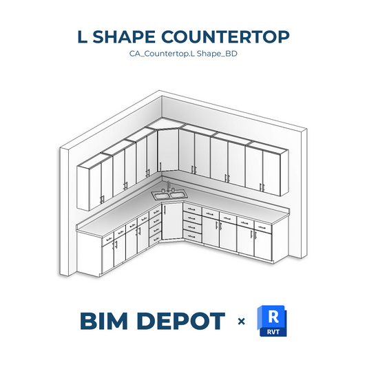 L-Shape Countertop - Revit Casework Family