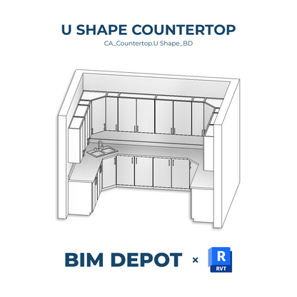 U-Shape Countertop - Revit Casework Family
