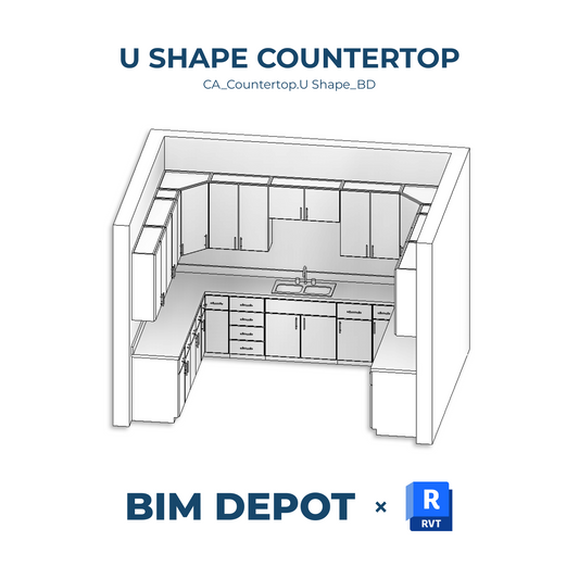 U-Shape Countertop - Revit Casework Family