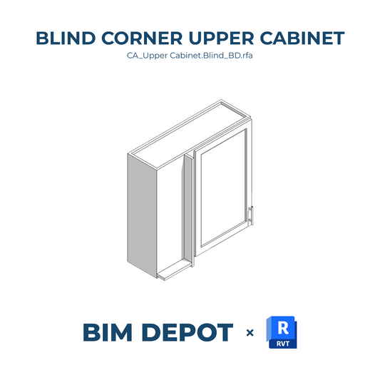 Upper Blind Corner Cabinet - Revit Casework Family