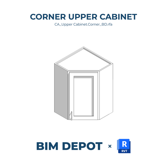 Upper Corner Cabinet - Revit Casework Family