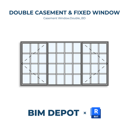 Double Casement & Fixed Window