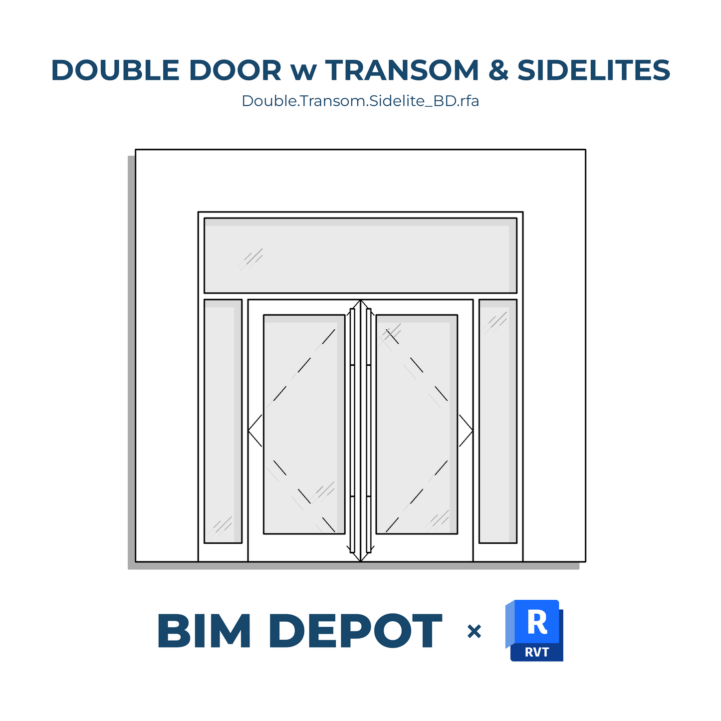 Double Door with Transom & Sidelites