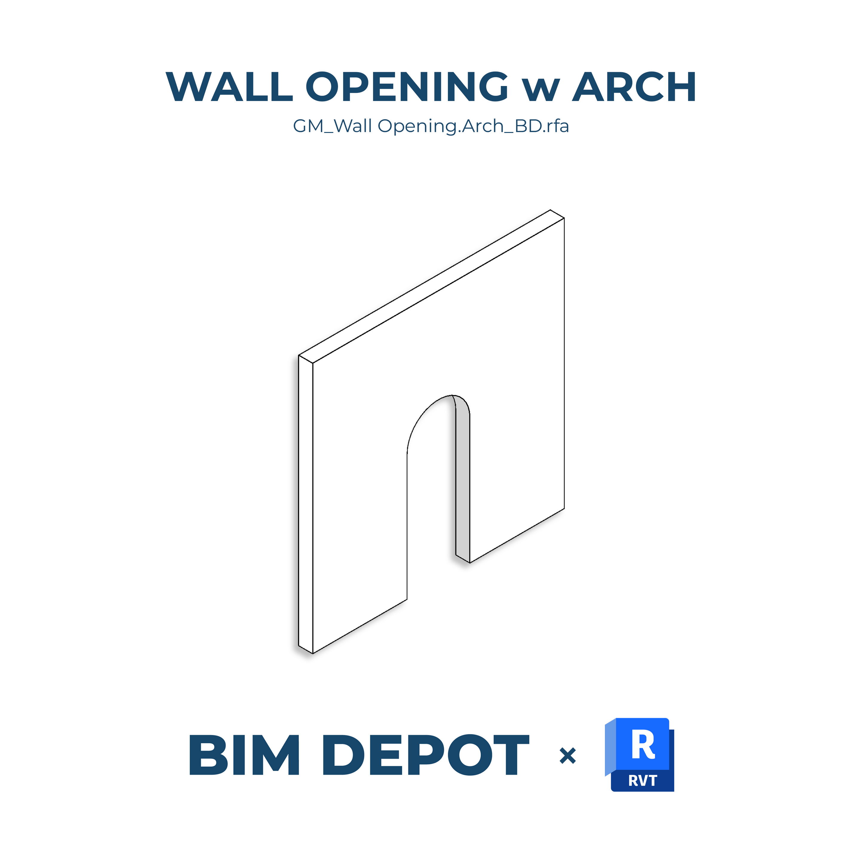 Arch Wall Rvt Wall Opening with Arch - Revit Generic Model Family – BIM Depot