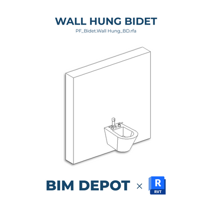 Wall Mounted Bidet – Revit Plumbing Fixture Family