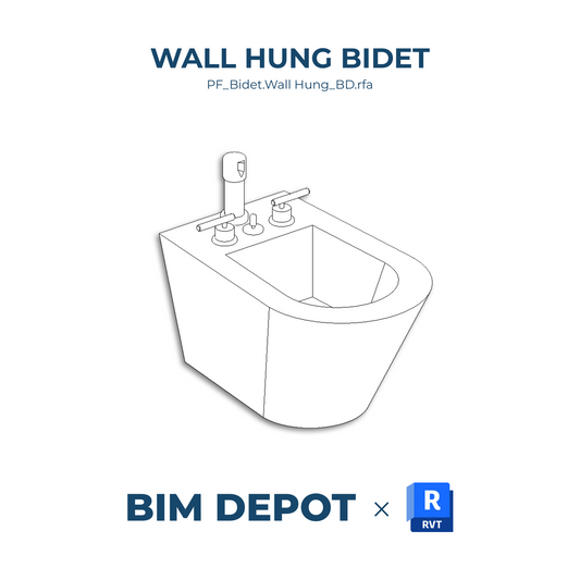 Wall Mounted Bidet – Revit Plumbing Fixture Family