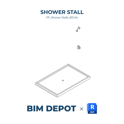 Shower Stall - Revit Plumbing Fixture Family