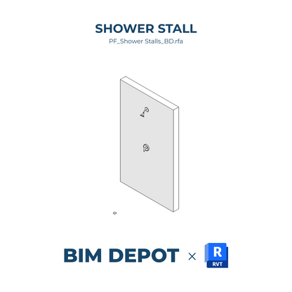 Shower Stall - Revit Plumbing Fixture Family