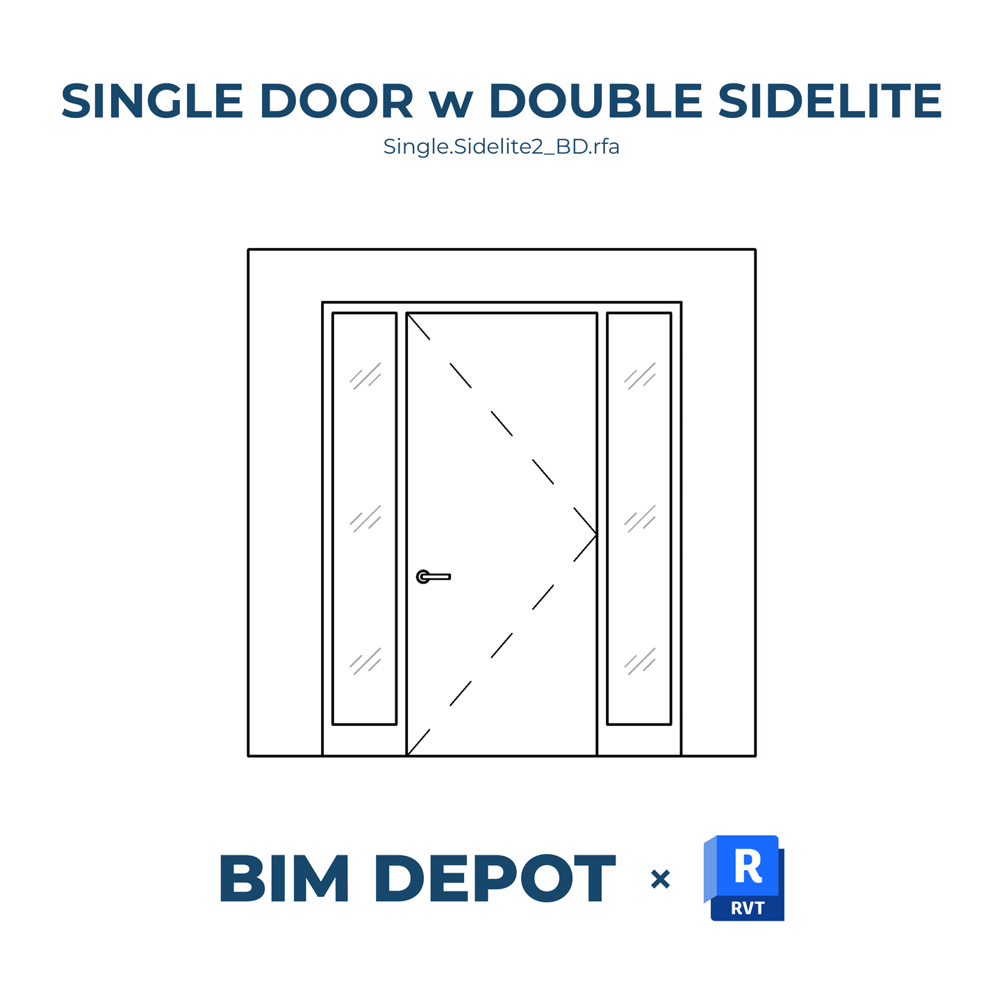 Single Swing Door with 2 Sidelites